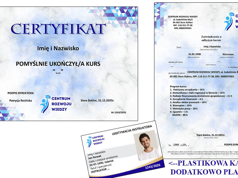 Duplikat całej dokumentacji kursu