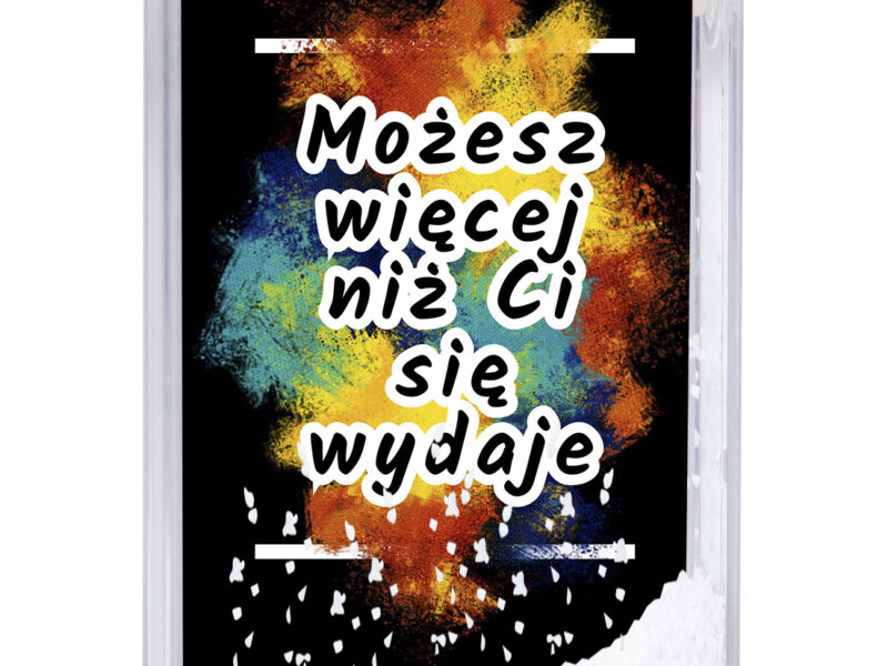 Ramka wodna z płatkami śniegu Możesz więcej niż Ci się wydaje